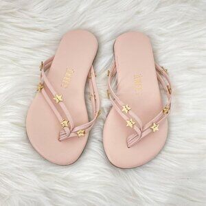 Tkees Pink Gold Star Sandals
